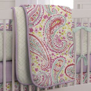 Carousel Designs Baby Girl Crib Comforter ONLY  - Watercolor Paisley